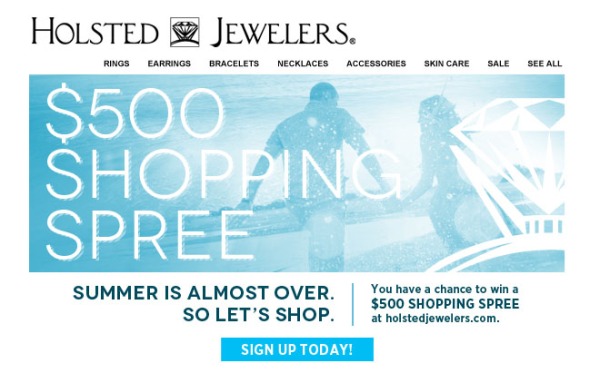 $500 Shopping Spree at Holsted Jewelers